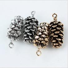 New Style 50pcs/lot Alloy Ancient Cartoon Pine cones Shape metal Pendants Charms diy Jewelry making 2024 - buy cheap