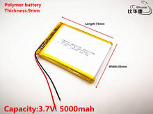 Good Qulity 3.7V,5000mAH 905575 Polymer lithium ion / Li-ion battery for tablet pc BANK,GPS,mp3,mp4 2024 - buy cheap
