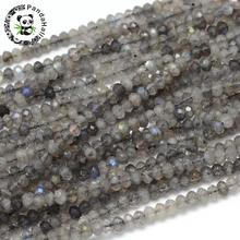 Natural Labradorite Abacus Bead Strands, Faceted, 4x3mm, Hole: 1mm; about 129pcs/strand, 16" 2024 - buy cheap
