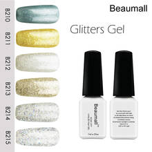 Beaumall Nail Art Gel Shining Glitters Series Colors#B210~B215, 7ml Volume Soak Off UV&LED Gel Lacquers Nail Polishes. 2024 - buy cheap