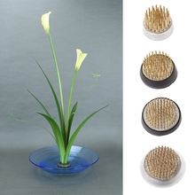 1 шт. круглая основа Ikebana Kenzan для цветов, фиксированный инструмент в виде лягушки с шипами 2024 - купить недорого