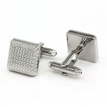 Gemelos grabados chapados en plata para hombre, Gemelos de diseño para puños de la camisa, accesorios de boda, 5 # 2024 - compra barato