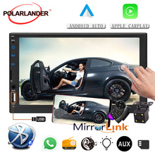 Mirror Link-reproductor Multimedia MP5 para coche, con cámara de visión trasera 2 Din autorradio, pantalla táctil de 7 ", para Carplay, Android, IOS 2024 - compra barato