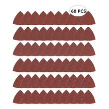 60 uds Triangular gancho y bucle triángulo-lija ajuste 3-1/8 pulgadas oscilante Multi herramienta lijado Pad surtido 2024 - compra barato