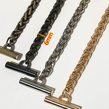 Correas de hombro para Bolso pequeño, cadenas de repuesto de Metal, bronce plateado, negro, dorado, plateado, 6mm, con corchetes OT 2024 - compra barato