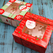 Caja de suministros para fiesta de Navidad, caja de regalo de Papá Noel de 16x16x8cm, regalos de envoltura de dulces decorativos de Navidad para niños 2024 - compra barato