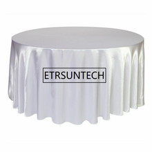 10pcs 90" New Tablecloth Table Cover Round Plain Polyester for Banquet Wedding Party Restaurant Hotel Decor  14 colors 2024 - buy cheap