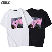 Camisa feminina nova chegada triste anime vaporwave impressão estética japão otaku camiseta masculina casual manga curta topos S-2XL 2024 - compre barato