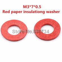 1000pcs m3*7*0.5 flat red paper insulating washer for computer accessories 2024 - buy cheap