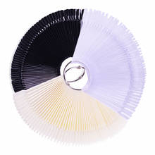 50Tips Nature Clear Black False Nail Art Fan Full Nail Tips Round Hoop Display Practice UV Gel Polish Board Tool Manicure JI436 2024 - buy cheap
