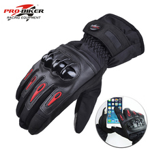 2018 latest warm motorcycle gloves racing waterproof and windproof winter leather bicycle Guantes Moto Luvas Motosiklet 2024 - buy cheap