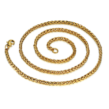 Cadena de oro para hombres, collar de acero inoxidable 316L, 3MM, Color dorado, cadena de eslabones para hombres/Collar de joyería de mujer o 2024 - compra barato