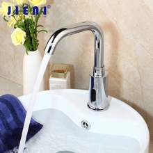 JIENI Chrome Brass Bathroom Automatic Touch Free Sensor Faucets Water Saving Inductive Electric Electric Power Water Mixer Taps 2024 - buy cheap