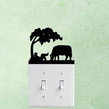 ILOKY горячая распродажа новые 3d наклейки на стену для детской комнаты корова и дерево животное для наклейки на стену спальня домашний Декор Гостиная 2024 - купить недорого