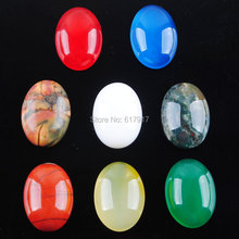 Rongzuan cores misturadas 8 peças pedras de gema oval 13x18mm cabochão cabochão cabine jóias tc2049 2024 - compre barato