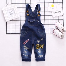 1-3 t primavera outono bebê macacão meninos denim calças monckey crianças macacão da criança roupas infantis bebe 2024 - compre barato