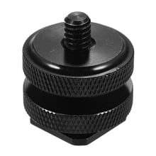 Metal Double Nut Flash Mount Adapter Speedlite Accessory 1/4" Thread Screw 2024 - buy cheap