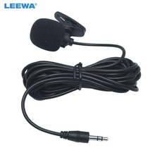 Leewa-kit microfone 3.5mm trs com clip-on, para uso interno do carro, gps, chamadas sem as mãos, com conector e cabo 3m, # ca4253 2024 - compre barato