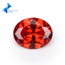 Size 2x3~13x18mm Oval Shape Orange Color 5A  CZ Stone Synthetic Gems Cubic Zirconia For Jewelry 2024 - buy cheap