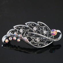 Fashion popular multicolor leaf brooch rhinestone crystal women gift silver-color pins jewelry accessories B1211 2024 - buy cheap