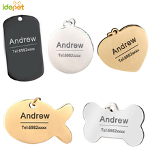 Personalized Dog ID Tag Stainless Steel Free Customized for Small Dog Anti-lost Dog Tag Engraved Pet Name Phone Number ID Tags 4 2024 - buy cheap