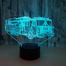 New Type Of Fire Truck 3d Lamp  Led Gradual Illusion Desk Lamp Touch And Remote Control Creative 3d Led Small Table Lamp 2024 - buy cheap