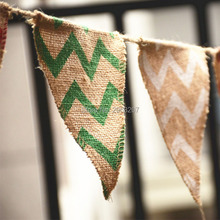 50 Sets Mini Wavy Bunting Banners Burlap Jute Flags Christmas X-mas Wedding Holiday Party Hanging Decoration 2024 - buy cheap