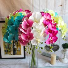 Модные Орхидея, искусственные цветы, сделай сам, искусственная Орхидея, Бабочка, Шелковый букет цветов, фаленопсис, свадебное украшение для дома 2024 - купить недорого