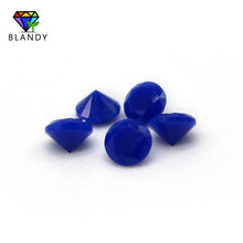 Free Shipping 1000pcs/lot 1.0~2.1mm Lapis Lazuli Color Nano Stone Wax Setting Round Machine Cut Lapis Nano Synthetic Gems 2024 - buy cheap