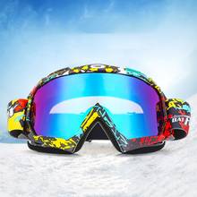 Balight унисекс, взрослые лыжные очки, двойные, анти-туман, большая Лыжная маска, очки для катания на лыжах, снег, сноуборд, очки для катания на лыжах, очки, доставка США 2024 - купить недорого