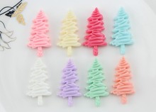 set of 50pcs Mixed colors resin Christmas tree flatback cabochon Crafts Scrapbooking Cell phone decor, hair clips,-SZ0564 2024 - buy cheap