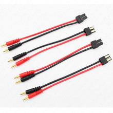 Cabo adaptador banana 10 com 4.0mm para conector macho trx, cabo adaptador de 14cm para carregamento do equilíbrio da bateria de lipo 2024 - compre barato