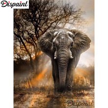 Pintura descartável completa quadrada/broca redonda 5d faça você mesmo pintura de diamante "elefante animal" bordado ponto de cruz 3d decoração de casa a10388 2024 - compre barato