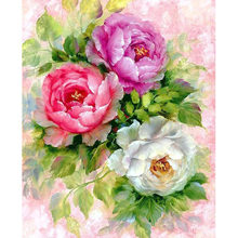 DIY Diamond Embroidery Diamond Painting Colorful Rose Cross Stitch Mosaic Diamond Picture Of Rhinestones By Numbers Home Decor 2024 - buy cheap