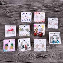 Wholesale 500pcs/lot Paper Earrings Card 5x5cm Ear Studs Earring Jewelry Display Packaging Cards Cute Jewelry Cards Tags 2024 - buy cheap
