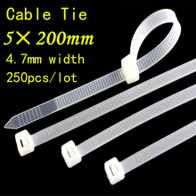 500pieces 5*200mm Zip Ties Heavy Duty Wire Ties Nylon Cable Tie Wraps Network Cable Cord Wire Strap Balck White 2024 - buy cheap