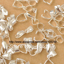 Fast Shipping 50X Size-S 3.5X13.5MM  925 Sterling Silver Findings Bail Connector Bale Pinch Clasp 925 Silver Bail Pendant 2024 - buy cheap