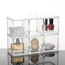 Organizador de maquiagem acrílica transparente, caixa organizadora de jóias de acrílico, esmalte de unha, batom, organizador de cosméticos, cotonetes, caixas de armazenamento 2024 - compre barato