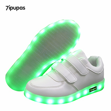 Fashion 25-40 Led Children's Sneakers Kids shoes USB Charging Lighted Luminous Sneakers Boy/Girls LED lights glow Children Shoes 2024 - buy cheap