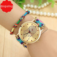 Drop shipping Native Handmade Ladies Vintage Quartz Watch Dreamcatcher  Friendship Watches Female Clock 2024 - buy cheap