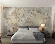 Beibehang-papel tapiz personalizado de estilo Retro antiguo, mapa del mundo, fondo decorativo de pared, papel de pared, decoración del hogar 2024 - compra barato