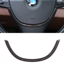 Carbon Fiber Steering Wheel Decoration Sequin Trim 1pc For BMW 5 Series F10 520 525 2011-2017 2024 - buy cheap