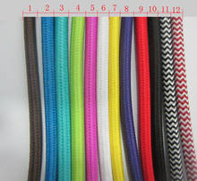 5 m vintage cable 2*0.75 textile fabric electrical wire DIY pendant light electrical cable woven braided cable power cord 2024 - buy cheap