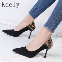 Women Shoes High Heels Sexy Leopard Woman Pumps Pointed Toe Buckle Strap Spring Summer Party Shoes Female Plus Size 2024 - buy cheap