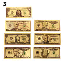 Antique Plated High Quality Commemorative Notes Home Decoration Gold Banknotes 1 2 5 10 20 50 100 Dollar 2024 - buy cheap