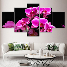 Pintura en lienzo con hermosas flores de orquídeas, arte de pared, pintura Modular, póster impreso para sala de estar, decoración del hogar, 5 piezas 2024 - compra barato