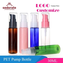 Sedorate 30 pcs/Lot 30ML PET Cream Pump Bottles Cosmetic Refillable Bottles Pink Plastic Bottle Clear PET Containers ZM018 2024 - buy cheap