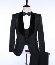 2019 trajes personalizados de alta calidad para hombres Super 110S trajes de boda de negocios 4 piezas Set pantalón chaleco chaqueta Bow 2024 - compra barato