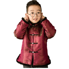 Red Children Coat Chinese New Year Costume Baby Boys Tang Clothes Kids Coats Outfits Boy Outwear Cardigan Tops Marten Hair Soft 2024 - buy cheap