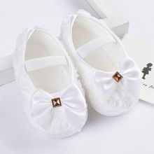 Zapatos antideslizantes Para bebé niña, mocasines con lazo Para primeros pasos, suela suave de princesa, Para recién nacido 2024 - compra barato